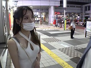 Japanese girl fucked by a distance from