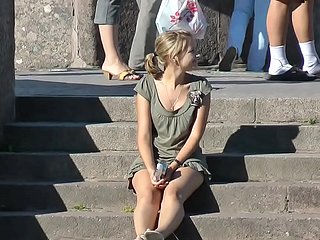 Upskirt Teen Y-fronts Mainly Steps