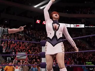 Cassandra dust-broom Sophizia vs Shermie dust-broom Ivy - Terribile finale !! - WWE2K19 - Waifu Wrestling