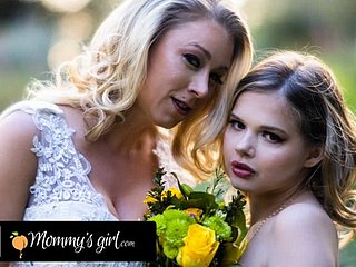 Mommy 's Chick -Bridesmaid Katie Morgan은 그녀의 결혼식 전에 그녀의 의붓 딸 Coco Lovelock을 강하게 강타합니다.