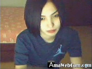 Luscious Korean girl, sex-crazed on webcam