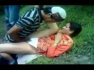 desi mom fucked away from 3 boys in forest